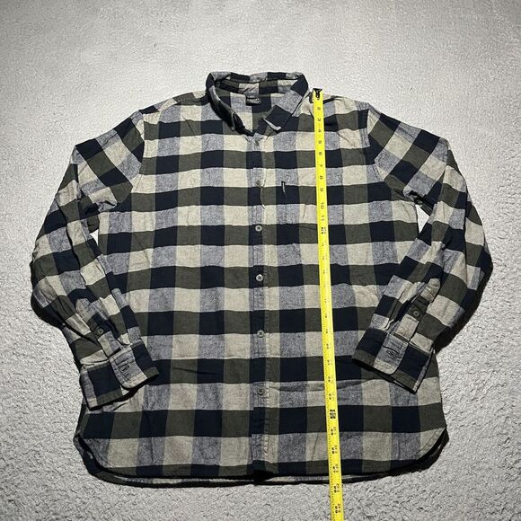 Oakley Shirt Mens Large Plaid Flannel Long Sleeve Custom Fit Button Up - Picture 2 of 8